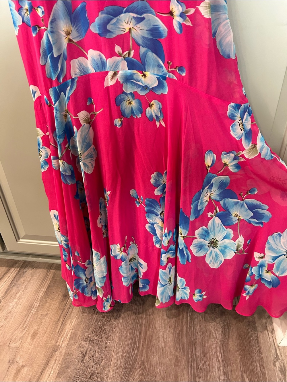 Lulus Wandering Wendy Magenta Floral Print Maxi Dress Size XL - Picture 9 of 10